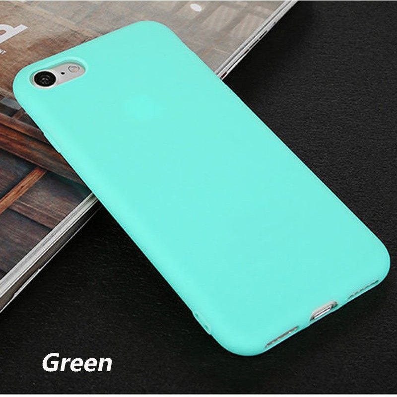 Ốp nhựa TPU mềm màu kẹo ngọt cho iPhone 5 5s SE 6 6s 6Plus 6sPlus 7 8 7Plus 8Plus X XS | BigBuy360 - bigbuy360.vn