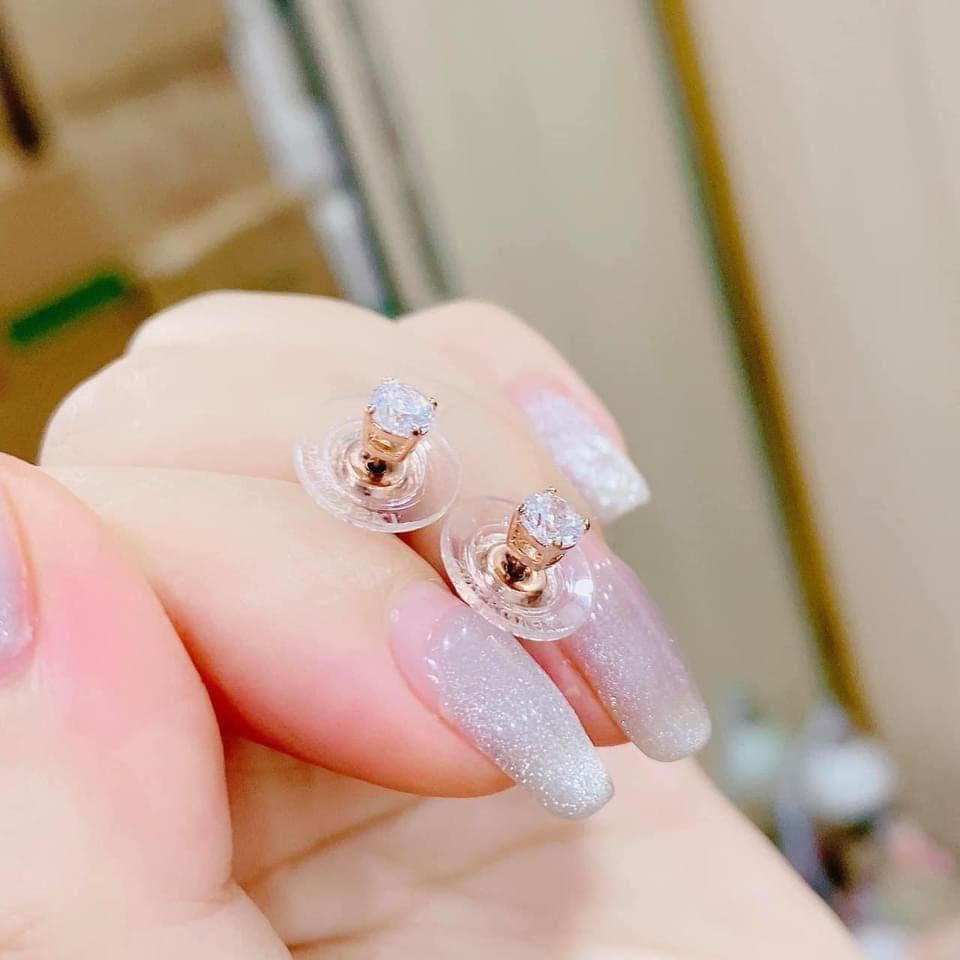 Swarovski - Set dây chuyền kèm hoa tai Attract Round set Rose-gold tone plated 5616233