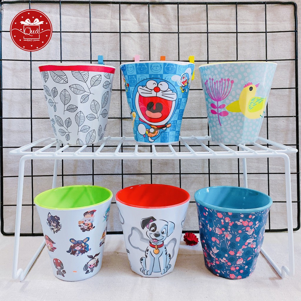 Ly cốc uống nước nhựa melamine màu ngẫu nhiên đẹp độc (ảnh thật)