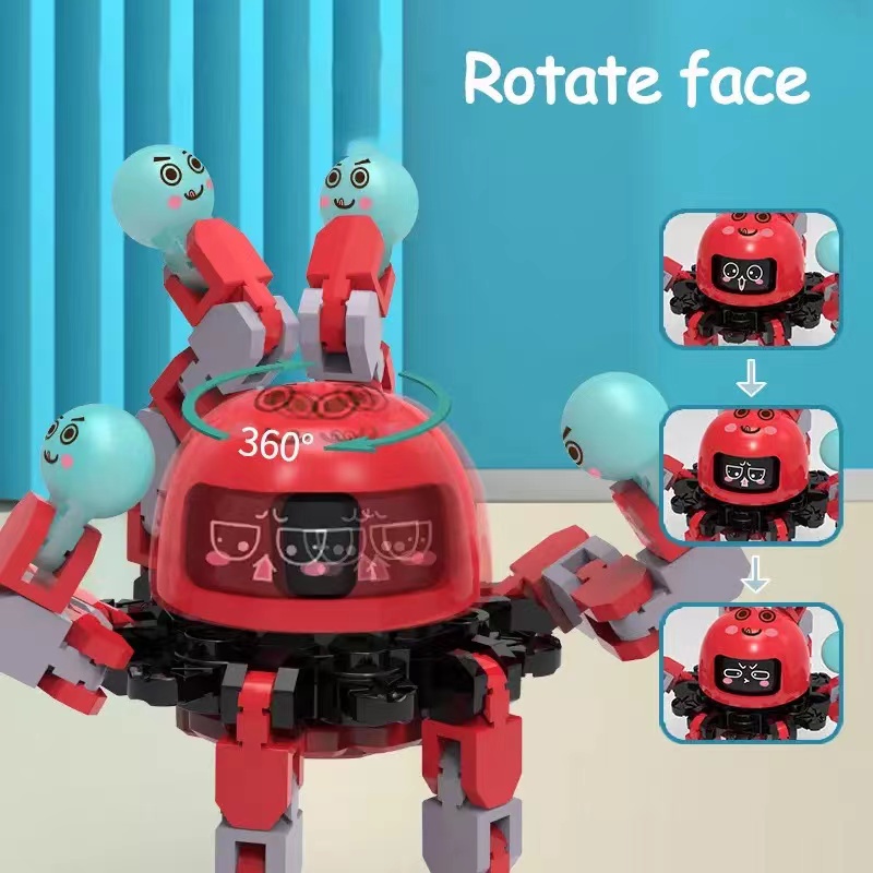 Con quay phát sáng spinner robot， con quay spinner phát sáng，Spinner con quay đồ chơi spinner giúp giảm stress
