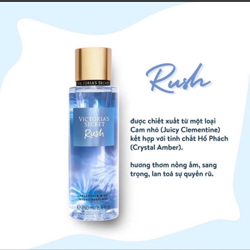 Xịt thơm Body mist VIC - Rush 250ml