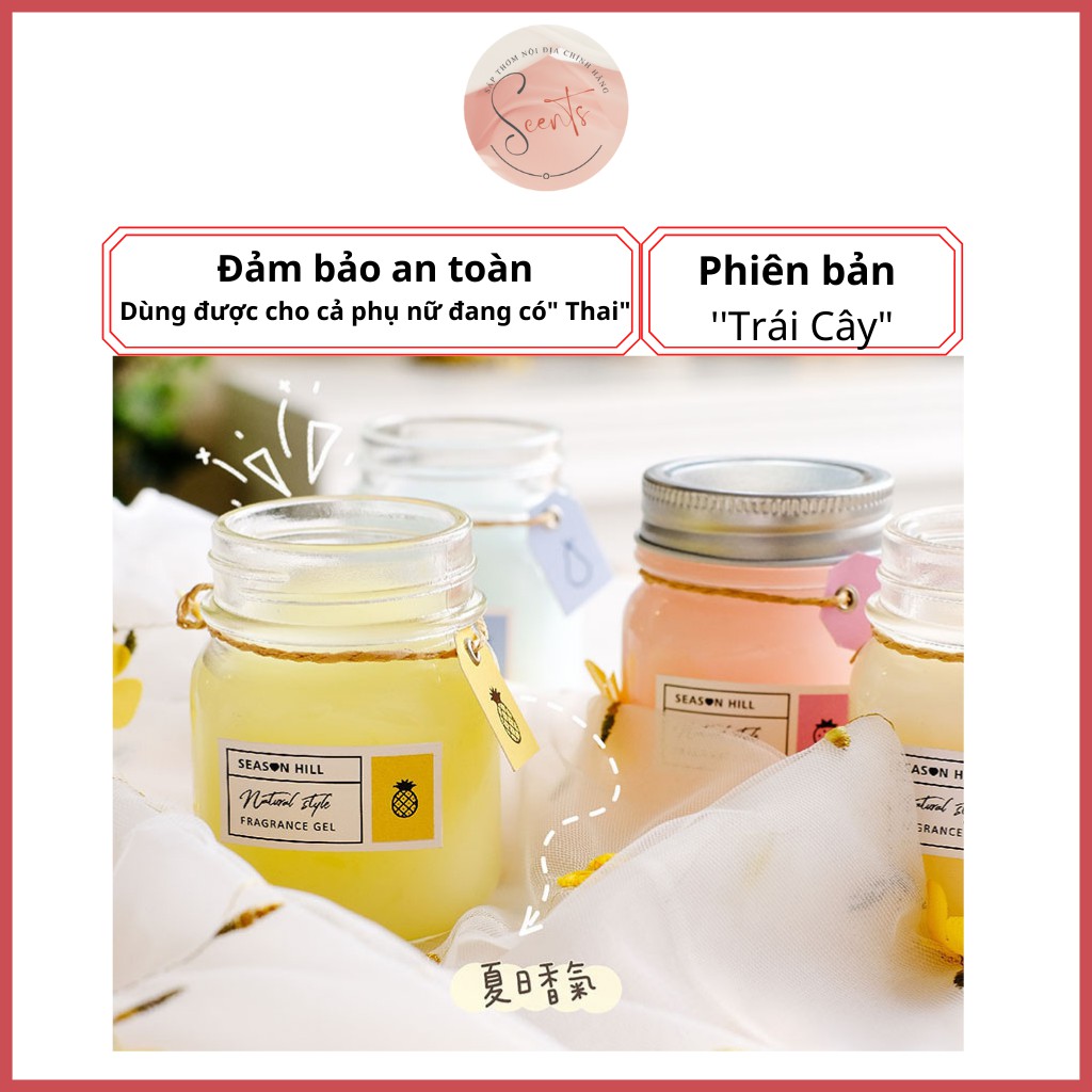 Sáp thơm phòng Season Hill - Fruit Aroma, tinh dầu thơm phòng tủ quần áo ô tô phòng tắm nhà vệ sinh 