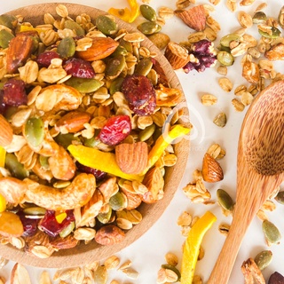 Granola Cao Cấp 500gr - Ngũ Cốc Hạt & Trái Cây Khô Siêu Hạt (80% Hạt) - An's Green Farm