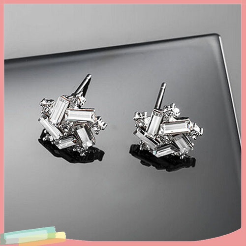 Đôi Khuyên Tai HìNh CáNh Gió ĐíNh Kim Cương Giả NhiềU MàU SắC