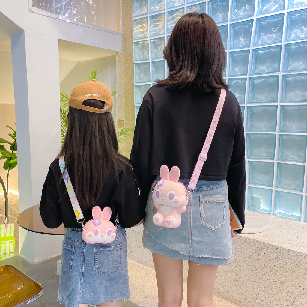 Túi Đeo Chéo Vai Bằng Silicon Hình Hoạt Hình Disney Stella Lou Dễ Thương Dành Cho Bé Gái