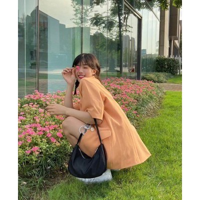 Ảnh thật 5 hình cuối-HC616.Áo blazer cam ngắn tay mùa hè phong cách Hàn Quốc | BigBuy360 - bigbuy360.vn