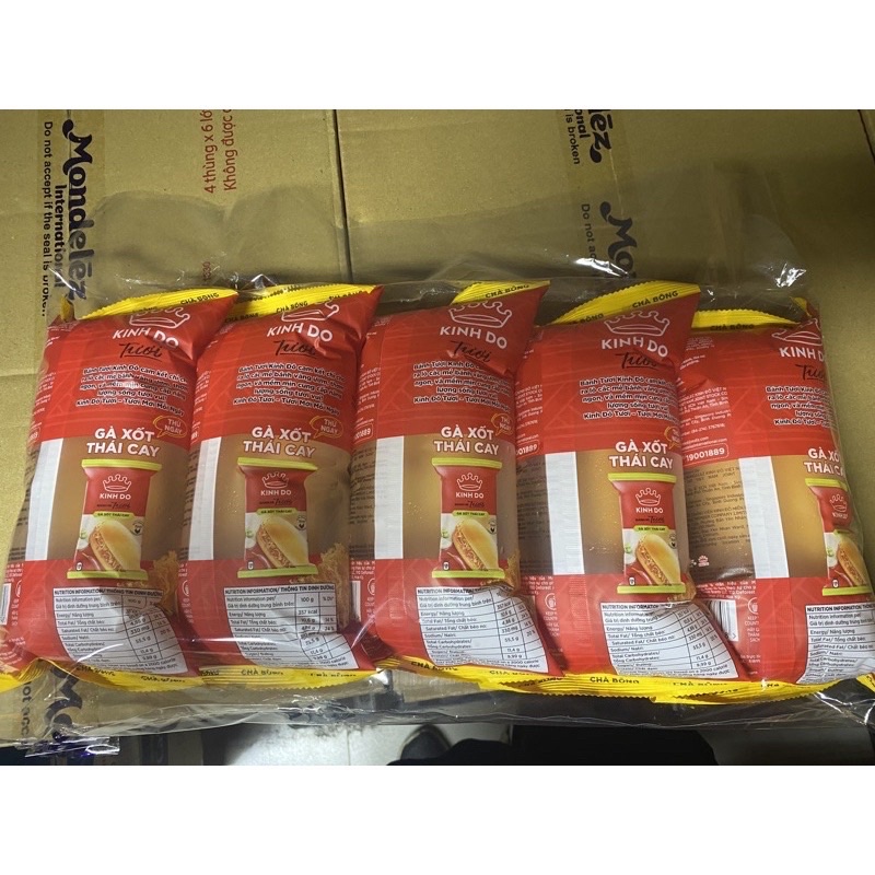 COMBO 5 CÁI BÁNH MÌ TƯƠI CHÀ BÔNG KINH ĐÔ HSD:10->13 NGÀY