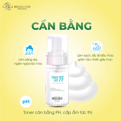Toner Bọt 7F Huyền Phi 120ml - Ngăn ngừa lão hóa, sạch bụi bẩn, dầu thừa, cân bằng PH cấp ẩm cho da