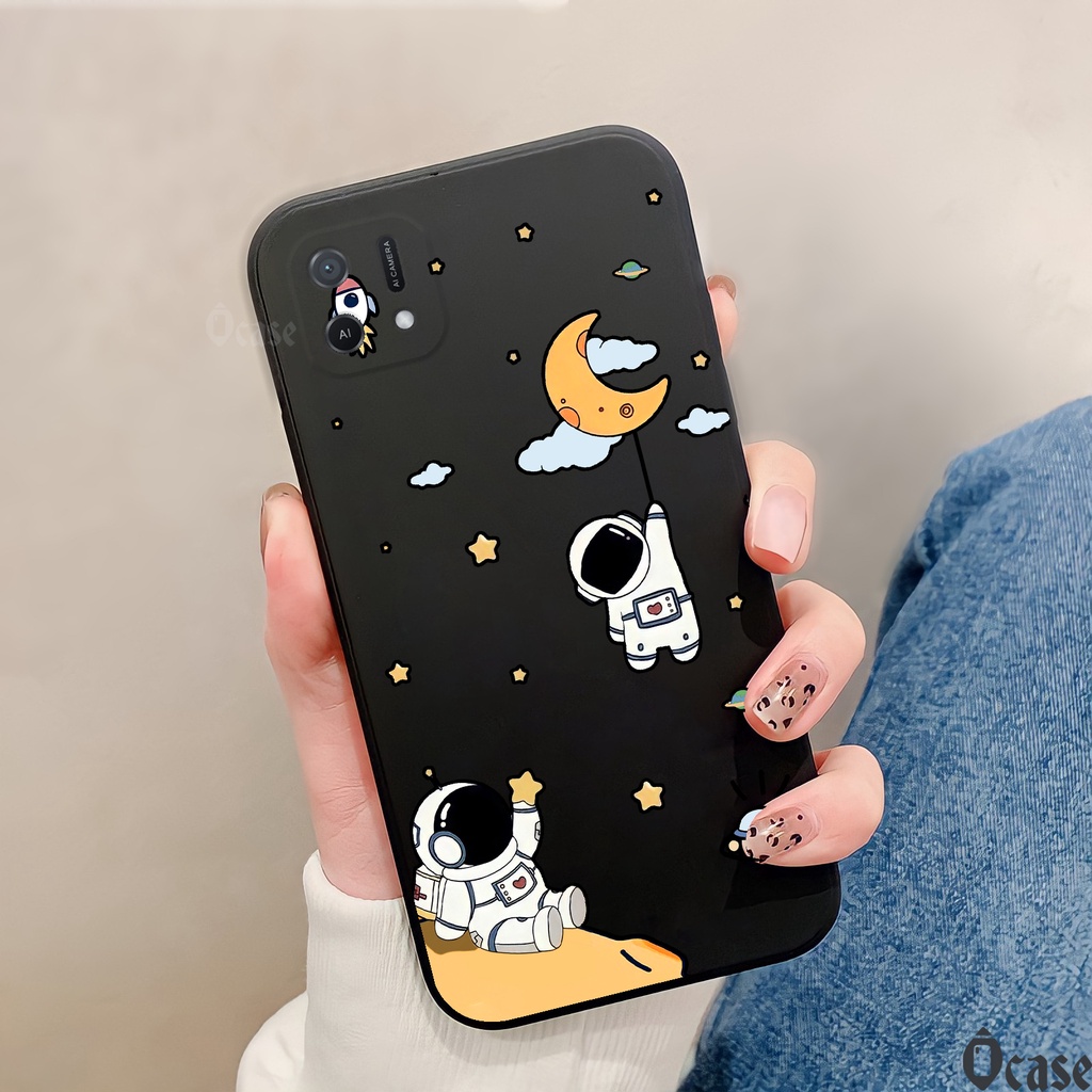 Ốp lưng Oppo A16k in hình Nasa vũ trụ  cạnh viền vuông có bảo vệ camera