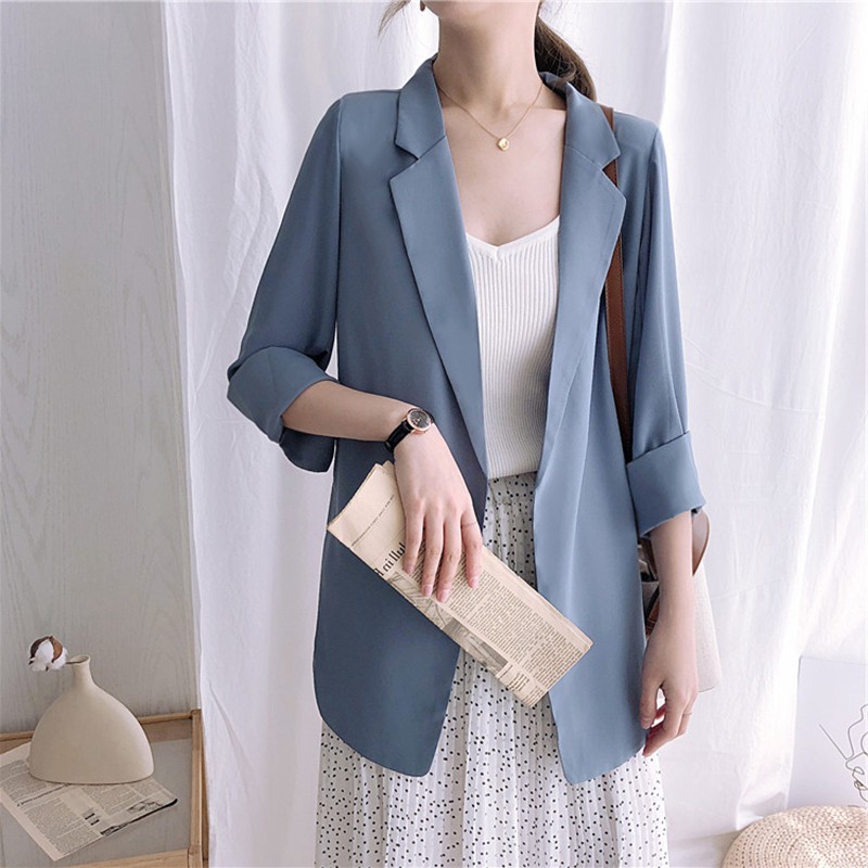 Áo Blazer Vest nữ hàng 1 lớp mỏng và bay dáng, thiết kế mặc mùa hè thu