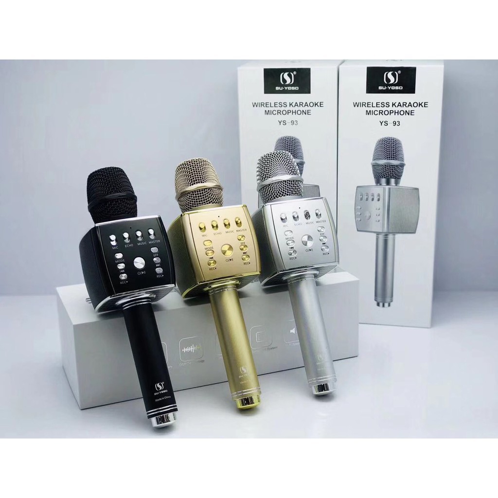 Mic Hát Karaoke Bluetooth YS93 Dùng Hát Tại Nhà Hoặc Livetream  (YS92-YS90-YS91-YS95-SD08-SD10-SD17-SD18-L698)