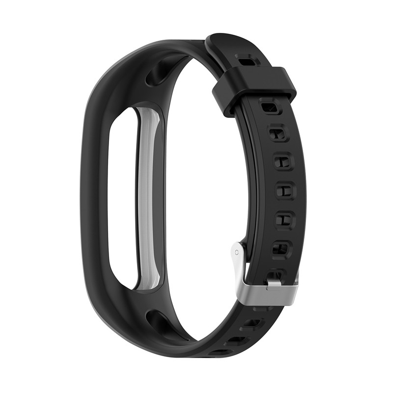 Silicone Replacement Wrist Strap with Buckles Sports Bracelet Strap for Huawei Band 4E 3E Honor Band 4 Running