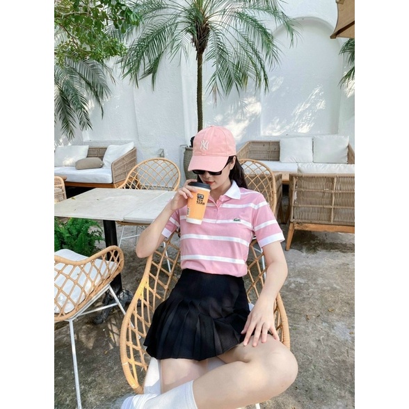 Áo POLO sọc xinh hàng VNXK ảnh thật shop chụp