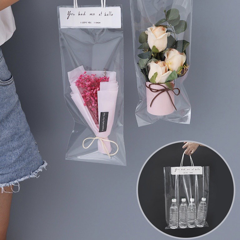 Túi Nhựa Trong Suốt Đựng Hoa Siêu Hot Nhiều Size Bền Đẹp