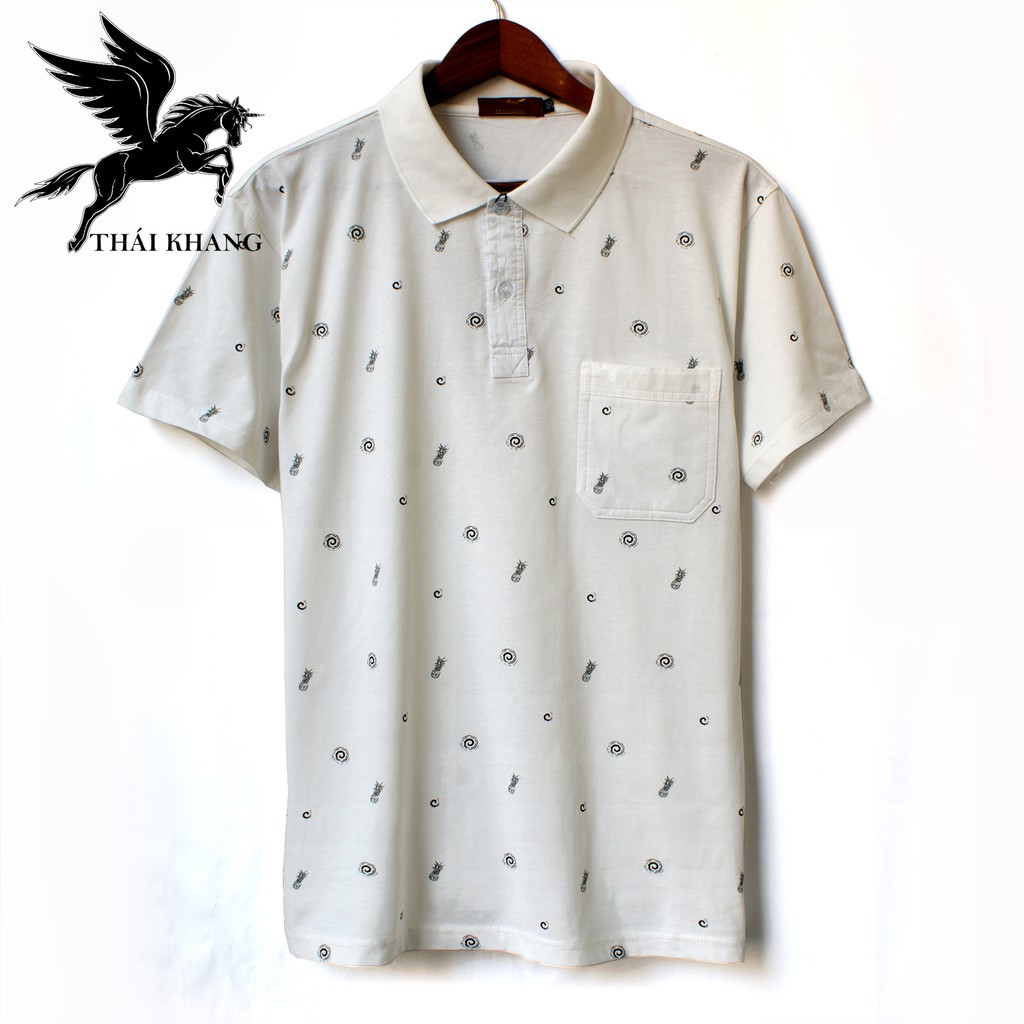 Áo thun nam trung niên cao cấp NHẬP KHẨU vải cotton 100%  loại áo thun nam có cổ tay ngắn họa tiết trái dứa TQC1 | BigBuy360 - bigbuy360.vn