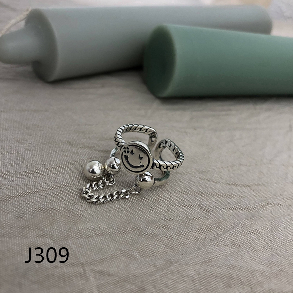 Nhẫn Thời Trang Hình Mặt Cười Phong Cách Retro