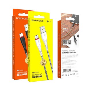 Cáp sạc BOROFONE BX25 (Type C) max đẹp, dù đan lưới