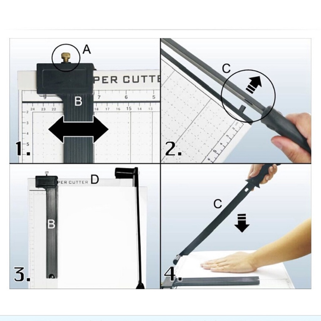 Bàn cắt giấy 829 Thép A4, A4+, B4, A3