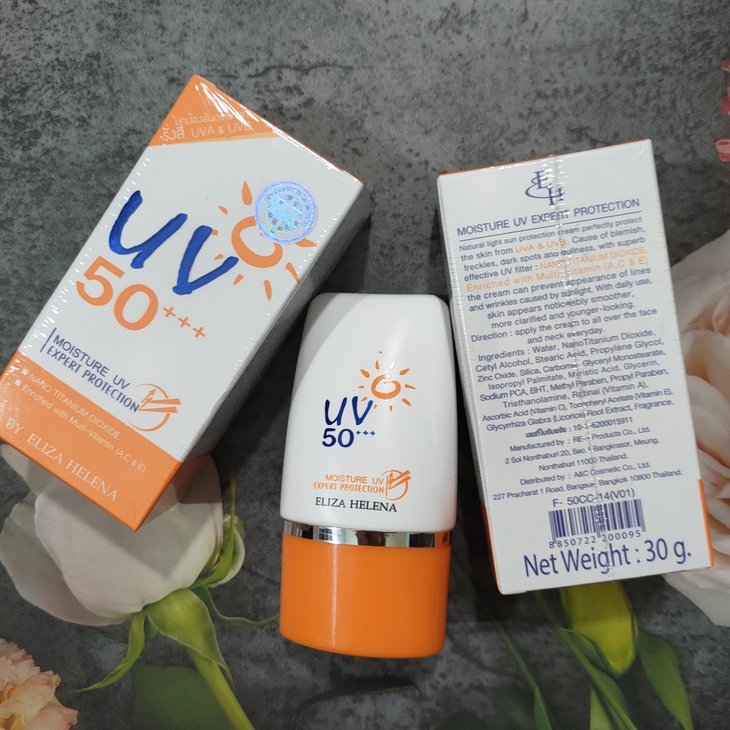 Kem Chống Nắng Thái Lan ELIZA HELENA UV 50+++ Dưỡng Ẩm Nâng Tone Tự Nhiên