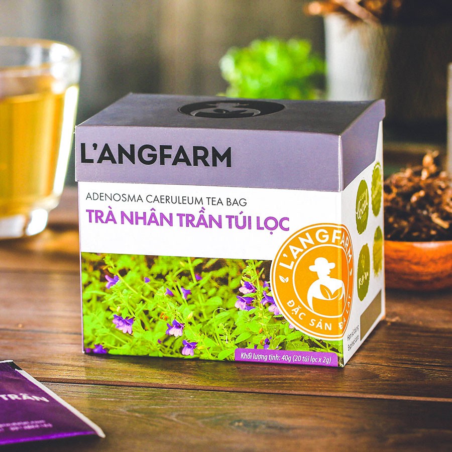 Trà nhân trần túi lọc L'angfarm, 20 tép, hộp