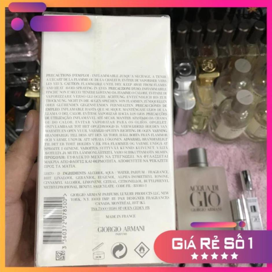 30[CHÍNH HÃNG] - Nước Hoa Nam Acqua Di Giò-Lưu hương 4-7H /Phong cách: Men, Cuốn Hút, Tươi Mát | Thế Giới Skin Care