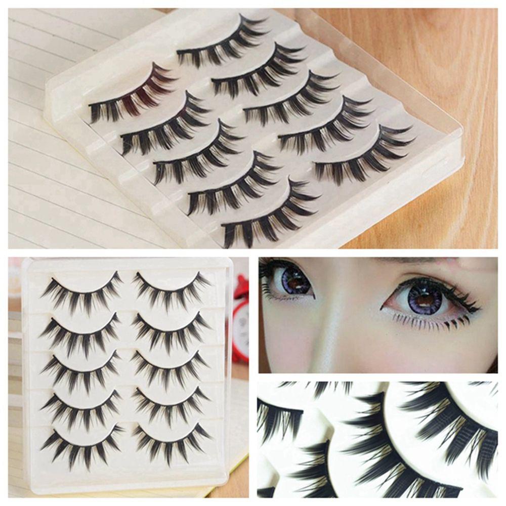 LEILY Set 5 Cặp Lông Mi Giả Dài Và Dày Trang Điểm Làm Đẹp