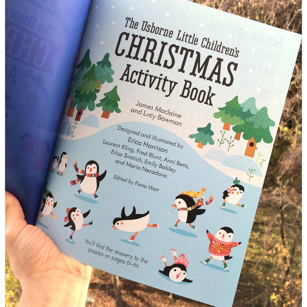 Sách kỹ năng Little children's christmas activity book Usborne