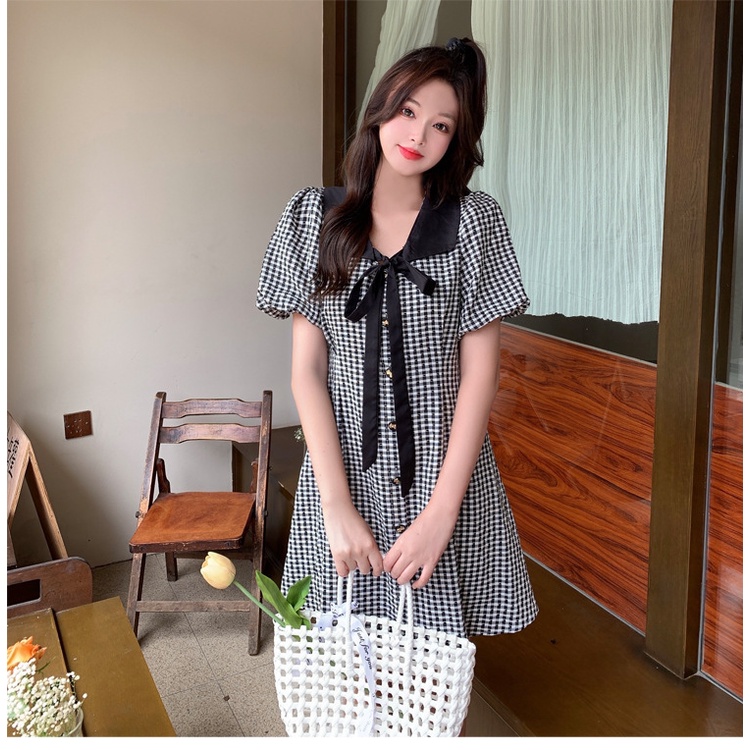 Đầm Bigsize caro nổi phong cách tiểu thư 60 - 73 ký