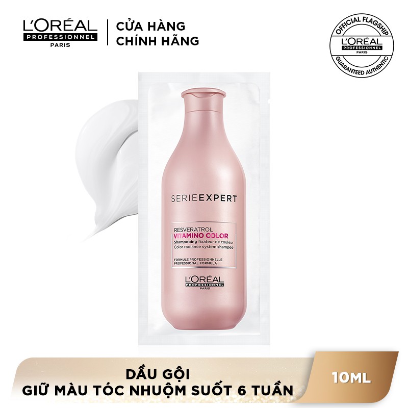 Dầu gội LOreal Professionnel bền màu tóc nhuộm Serie Expert Vitamino Resveratrol 10ml