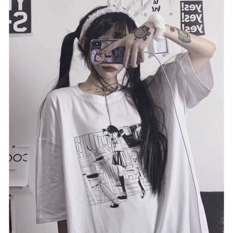 Áo thun tay lỡ Unisex, áo phông form rộng M438 KL SHOP DVSHOP