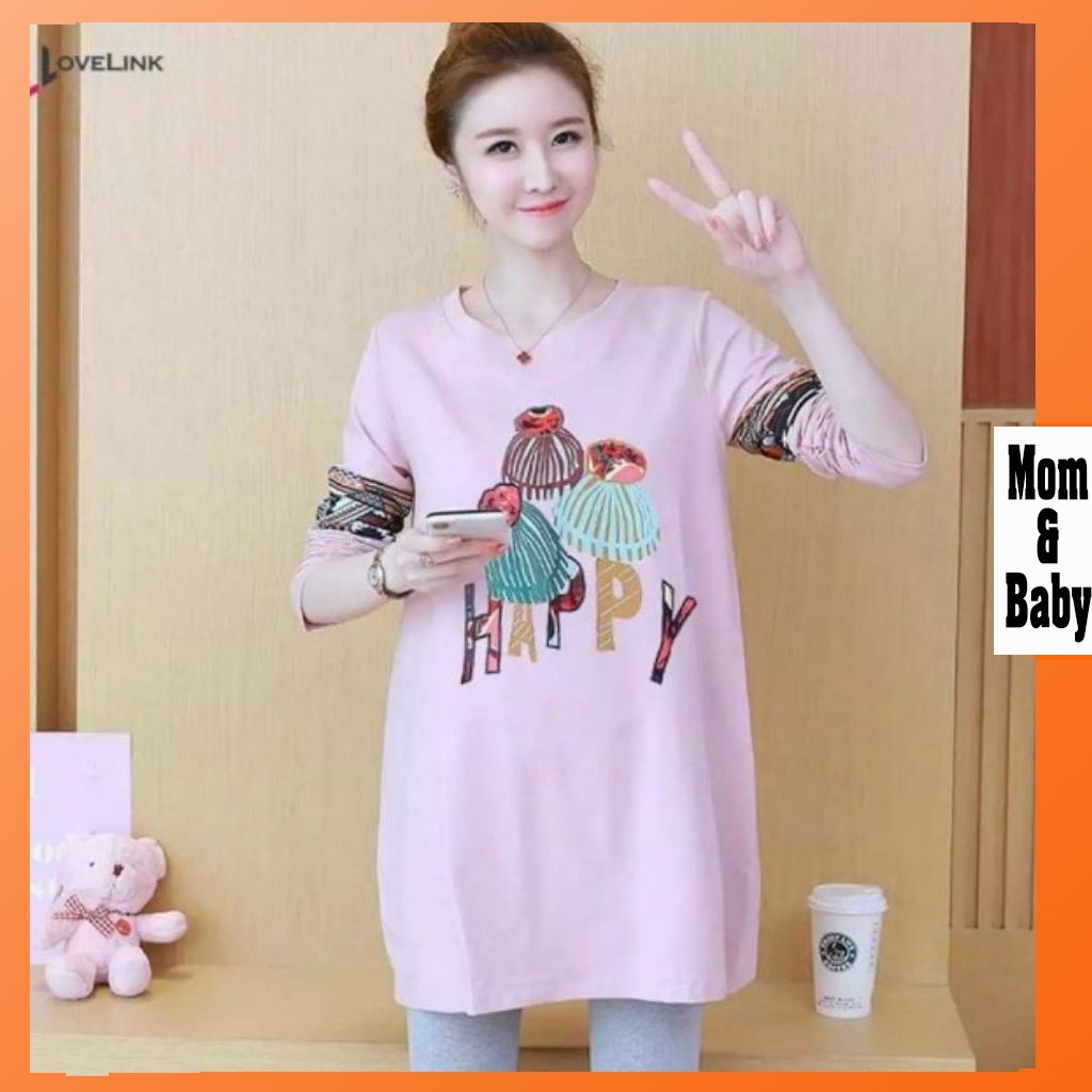 Áo bầu thời trang thiết kế dài tay M195 chất cotton cao cấp freesize từ 45 đến 70kg
