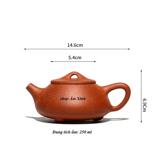 Ấm Tử Sa Nghi Hưng Thạch Biều 250 ml (Huyết Long Sa)