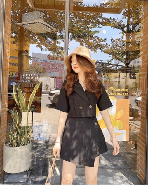 Áo vest blazer kèm chân váy | BigBuy360 - bigbuy360.vn