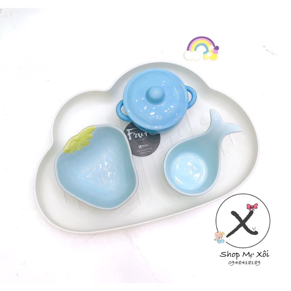 [ Hàng có sẵn ] Set bát sứ cho bé ăn dặm set theo ảnh