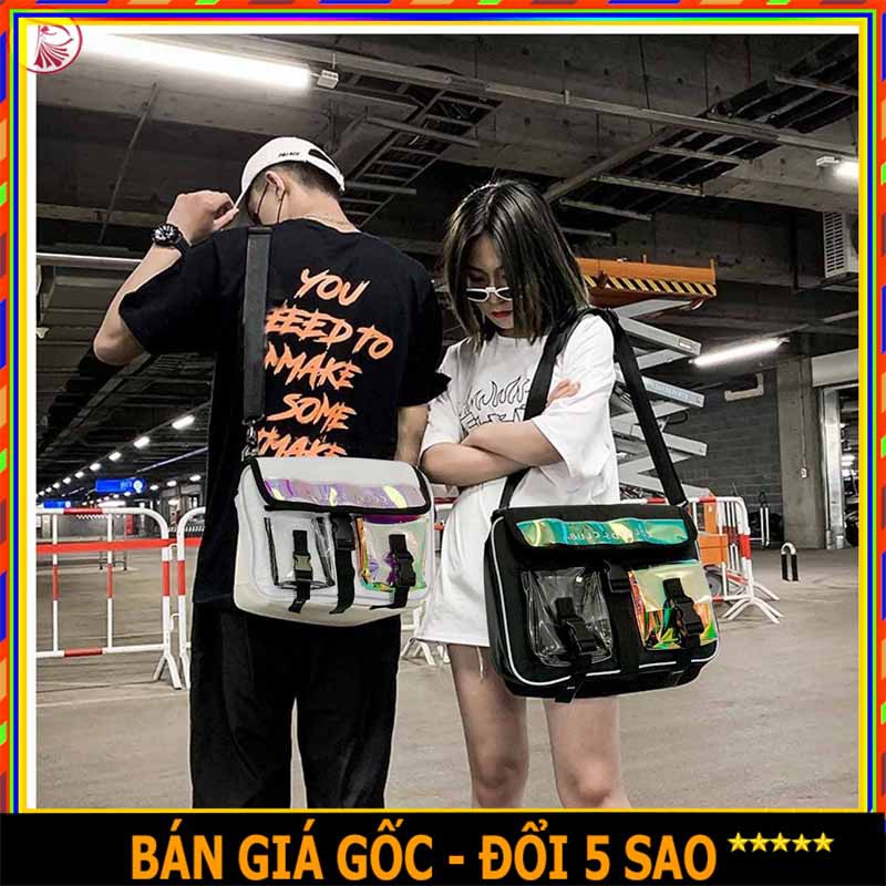 ❤️ GIÁ SỈ ❤️ Túi ĐEO CHÉO hộp to phối chữ - chất vải canvas kaki bố mềm nhẹ vừa ipa  DU LỊCH T0055