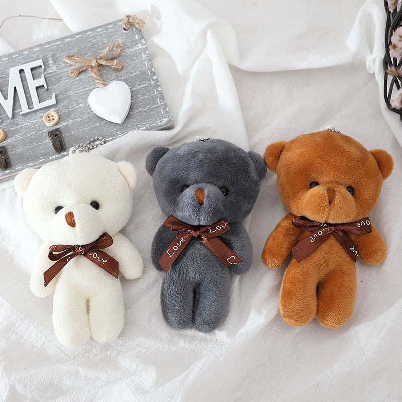 Teddy Bear Plush Toys Little Bear Doll Keychain Pendant Baby Toy