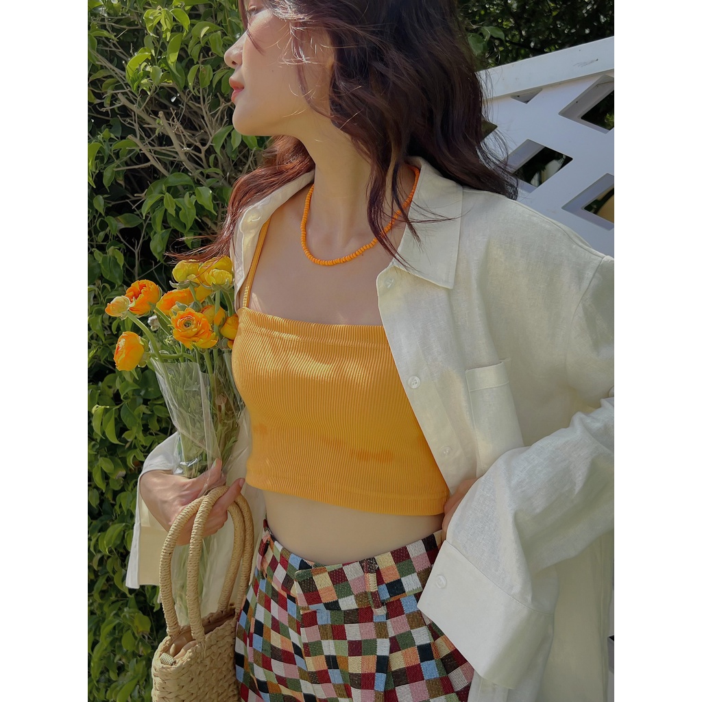 Áo 2 dây croptop nhiều màu LENCLOTHING 8319