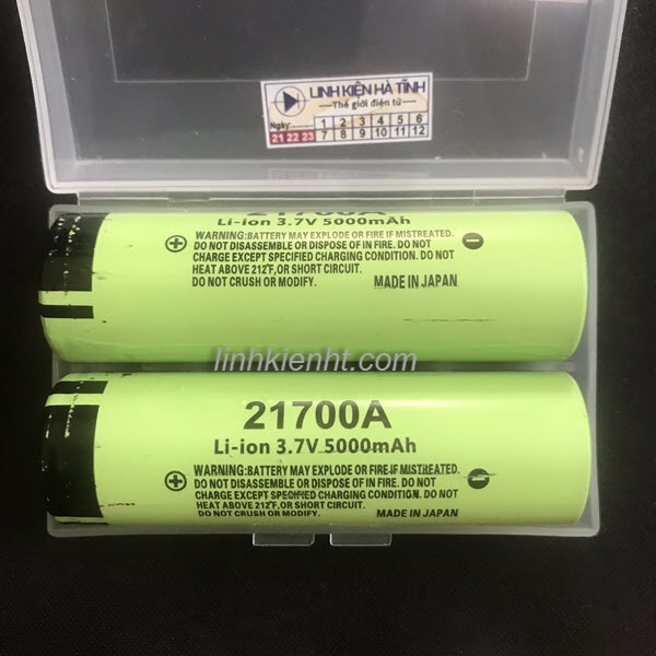 Pin sạc panasonic 21700A 3.7v dung lượng 5000mah xả liên tục 10A NCR21700 (giá 1 viên)