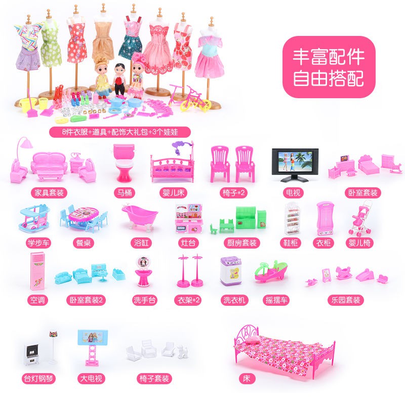 Mô Hình Ngôi Nhà Búp Bê Barbie Xinh Xắn