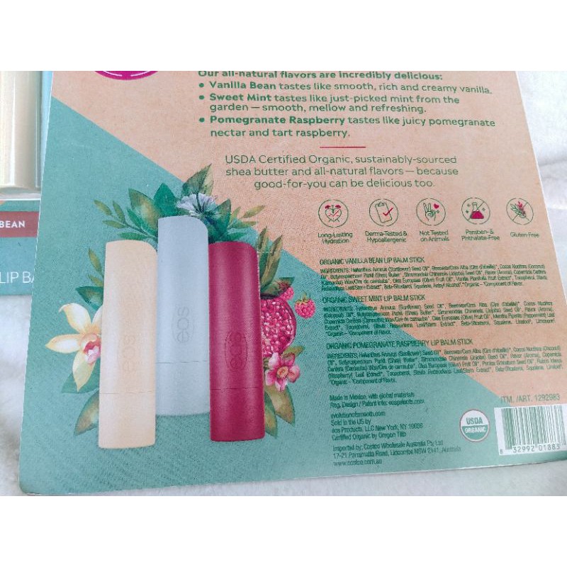 💋Có sẵn- Son dưỡng môi EOS hàng Mỹ ORGANIC 4gram (mẫu thỏi của son trứng) | BigBuy360 - bigbuy360.vn