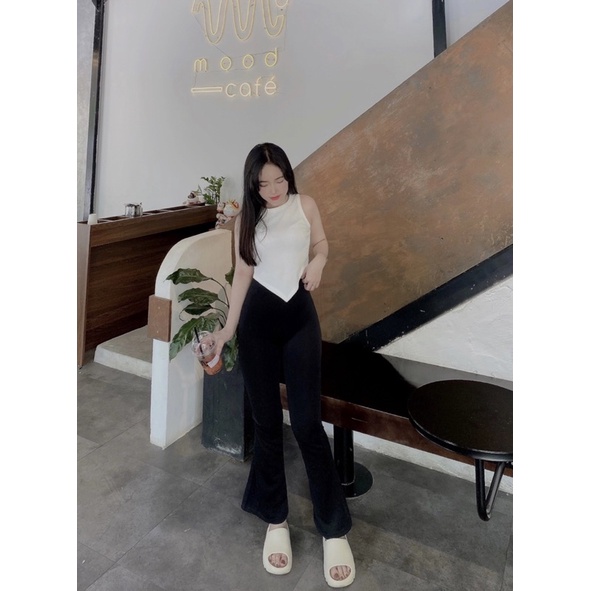 Áo croptop sát nách nữ chất thun gân thoáng mát không bị lộ