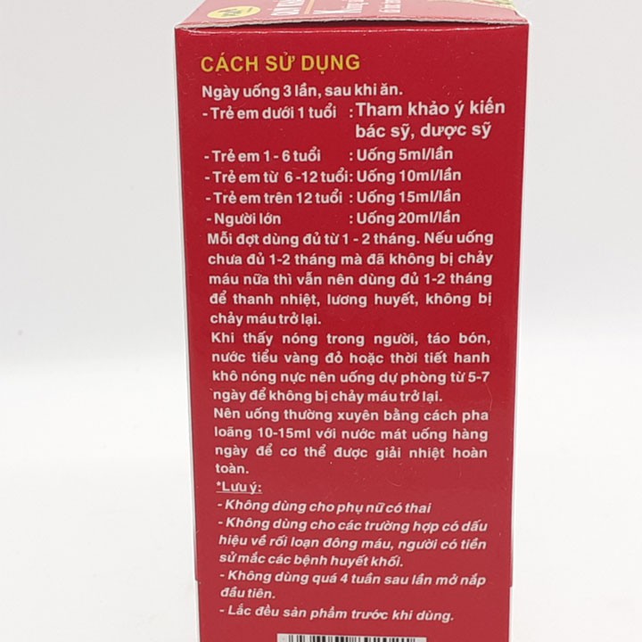 Chỉ huyết PQA hỗ trợ giảm chảy máu cam, nóng trong - chai 125ml | BigBuy360 - bigbuy360.vn