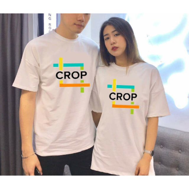 Áo đôi nam nữ crop cá tính