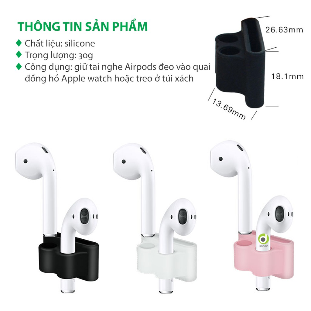 Phụ kiện giữ tai nghe Airpods đeo vào quai đồng hồ Apple Watch (KHÔNG BÁN KÈM AIRPODS VÀ APPLE WATCH) - PK116 - doni86