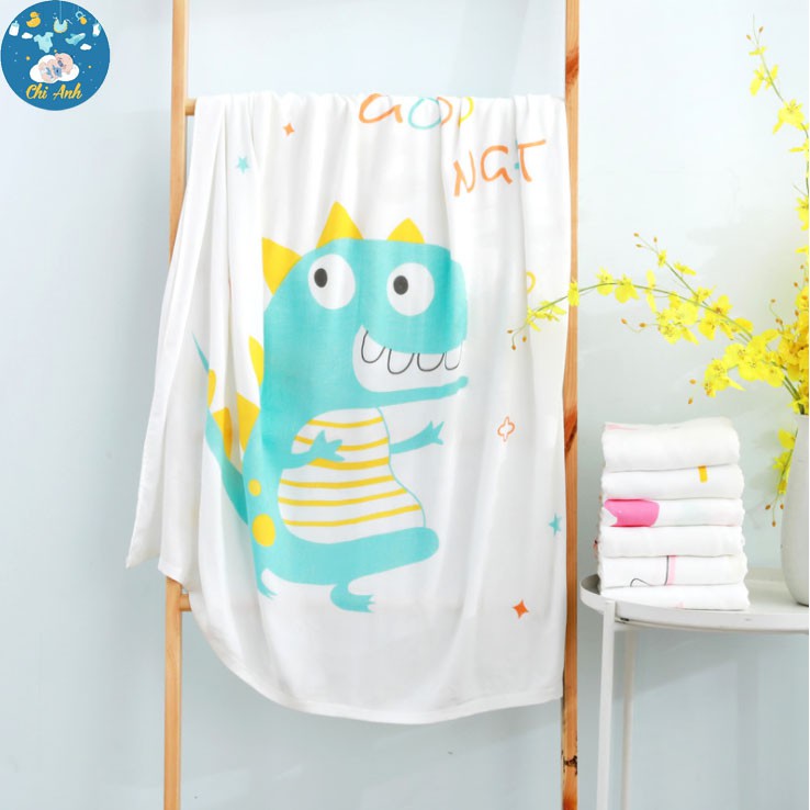 Chăn hè cho bé - Chăn cho bé đi học bằng cotton sợi tre mỏng nhẹ mềm mát 1m×1m 💝 FREESHIP 💝