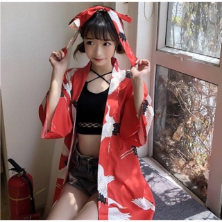 Haori nữ nhật bản chất sơ mi lụa