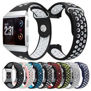 Dây đeo silicon 2 màu cho đồng hồ thông minh Fitbit Ionic