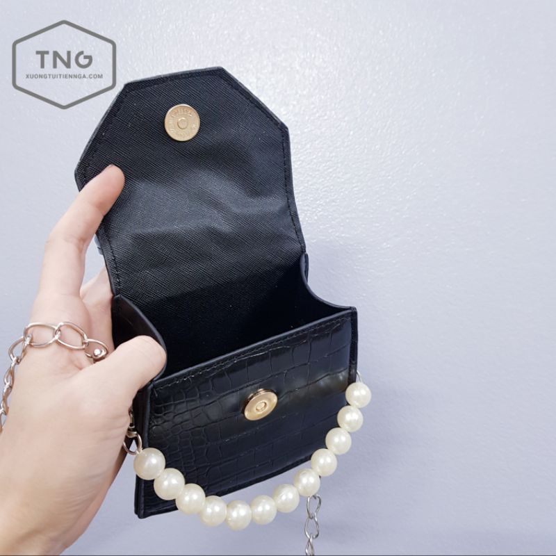 Túi Xách Nữ Kèm Ngọc Xinh Xắn - Size 14cm - Đang Làm Mưa Làm Gió - HÌNH THẬT - Giá Rẻ Nhất Shopee