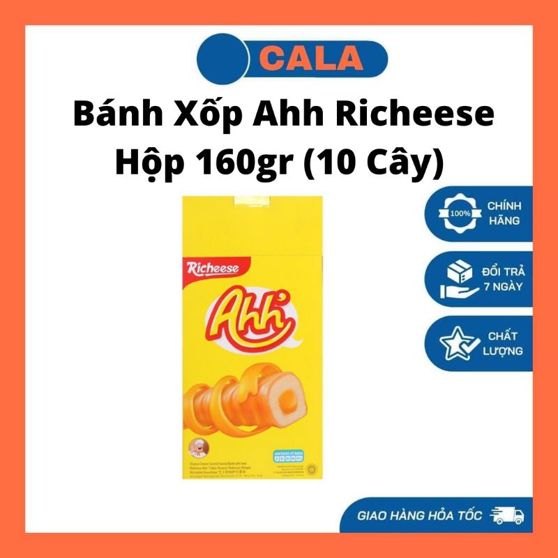 Bánh Xốp Ahh Richeese 160g Hộp 10 Cây