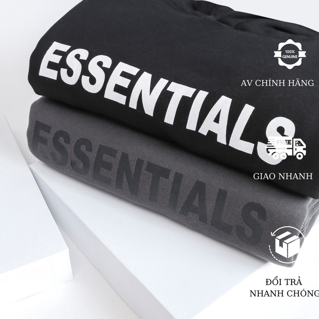 Áo hoodie ESSENTIAL chất nỉ bông AV.ThoiTrangNam oversize form rộng nam nữ | BigBuy360 - bigbuy360.vn